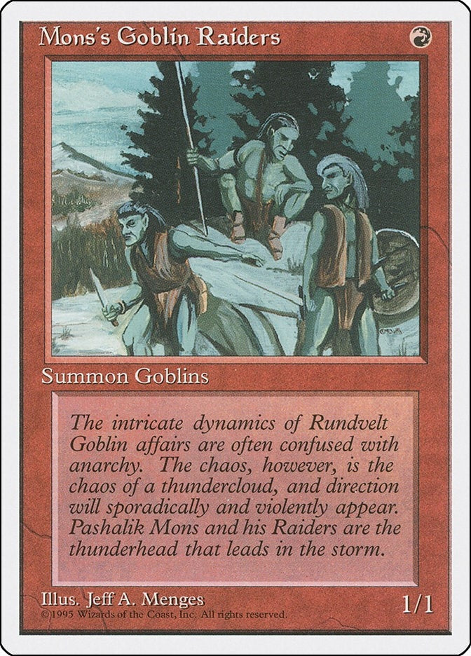 Image for Mons's Goblin Raiders (Fourth Edition) - Magic: The Gathering