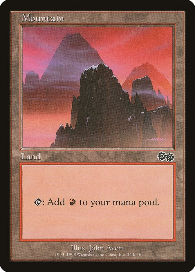 Mountain (344) (344) (Urza's Saga)