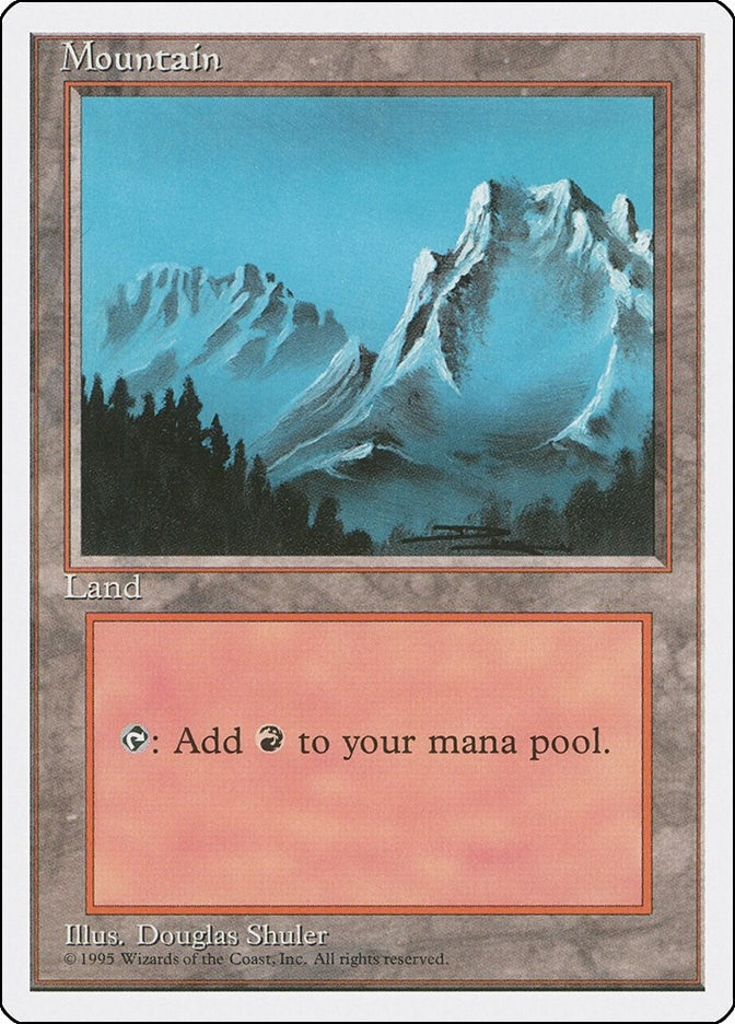 Image for Mountain (B) (184) (Fourth Edition) - Magic: The Gathering