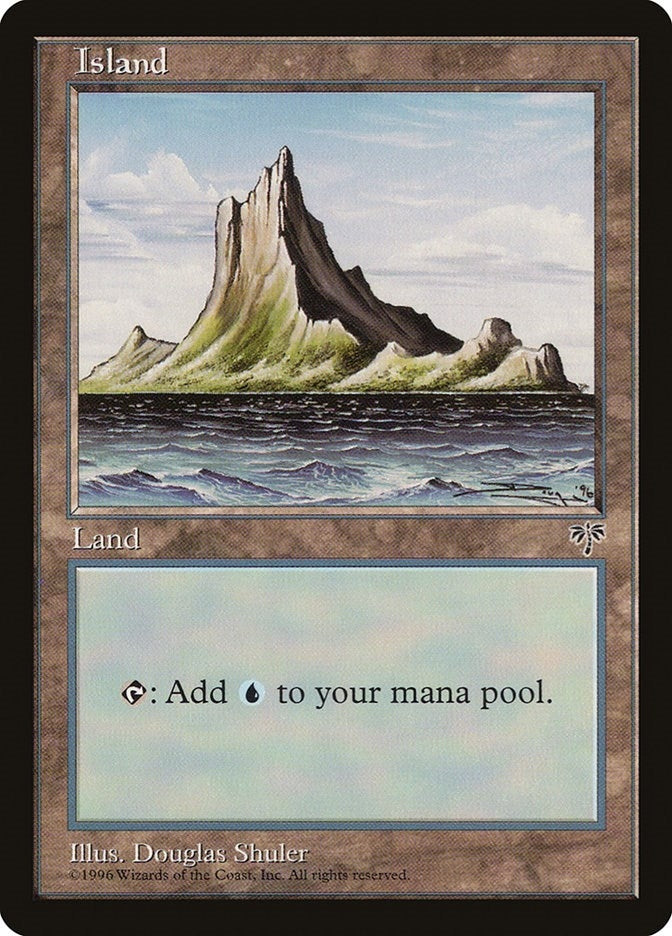 Image for Island (Off-Center Spire) (Mirage) - Magic: The Gathering