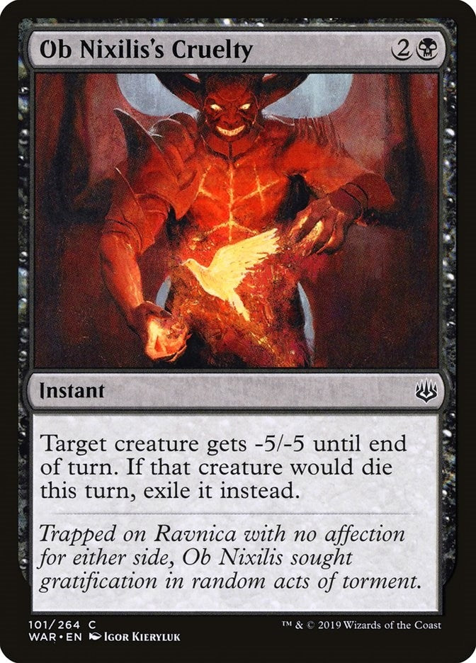 Image for Ob Nixilis's Cruelty (101) (War of the Spark) - Magic: The Gathering