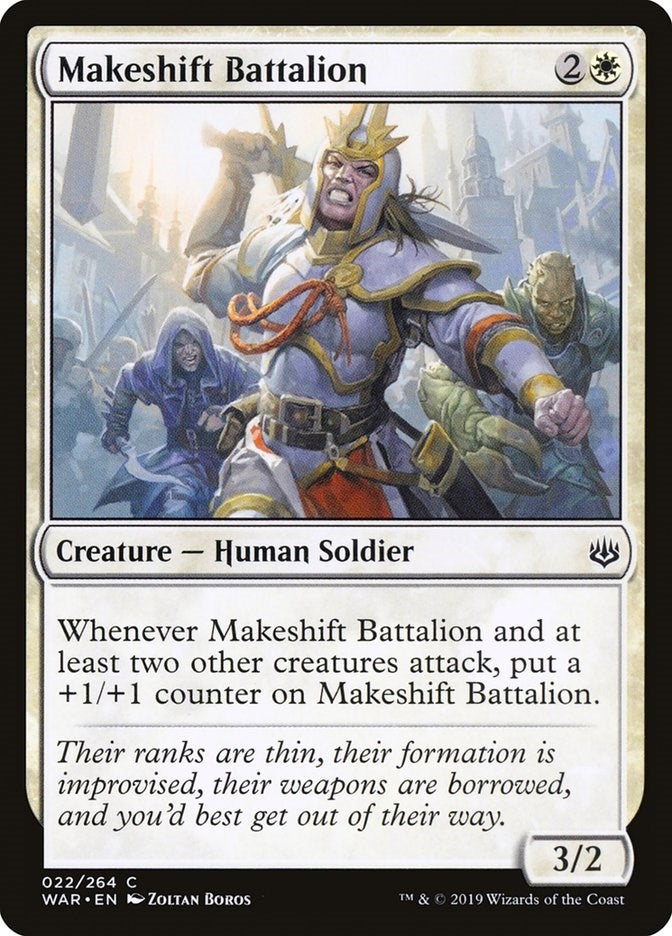 Image for Makeshift Battalion (22) (War of the Spark) - Magic: The Gathering