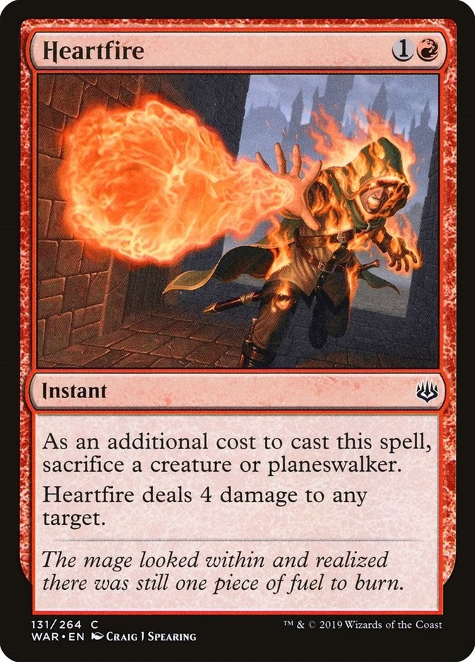 Image for Heartfire (131) (War of the Spark) - Magic: The Gathering