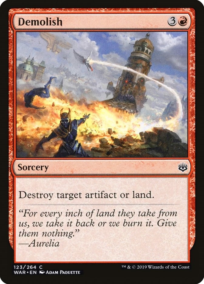 Image for Demolish (123) (War of the Spark) - Magic: The Gathering