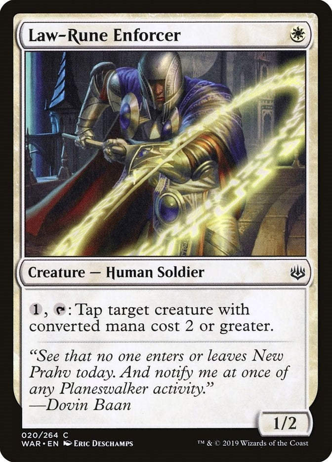 Image for Law-Rune Enforcer (20) (War of the Spark) - Magic: The Gathering