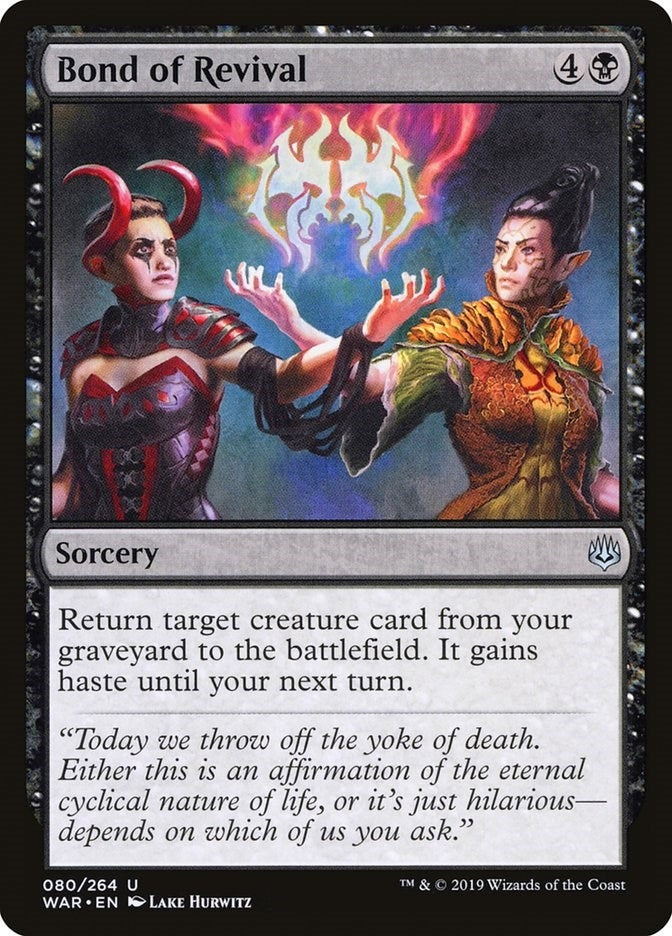 Image for Bond of Revival (80) (War of the Spark) - Magic: The Gathering
