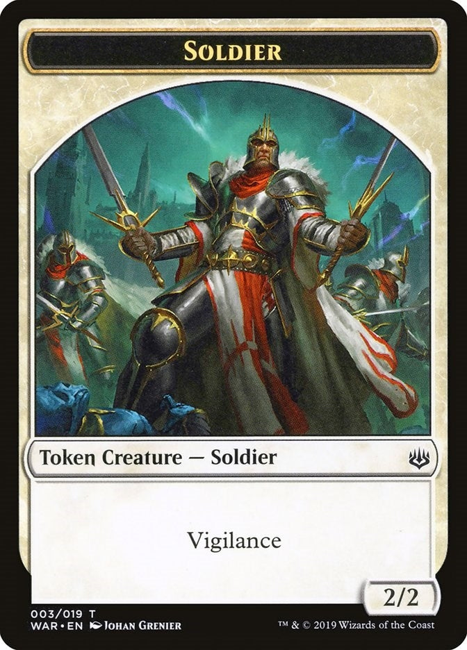 Image for Soldier Token (3) (War of the Spark) - Magic: The Gathering