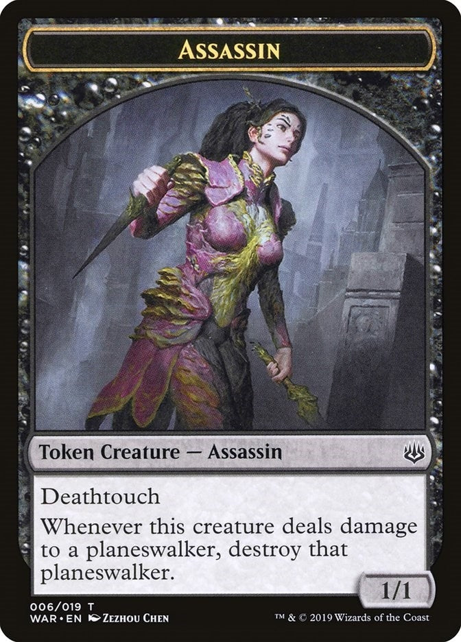Image for Assassin Token (6) (War of the Spark) - Magic: The Gathering