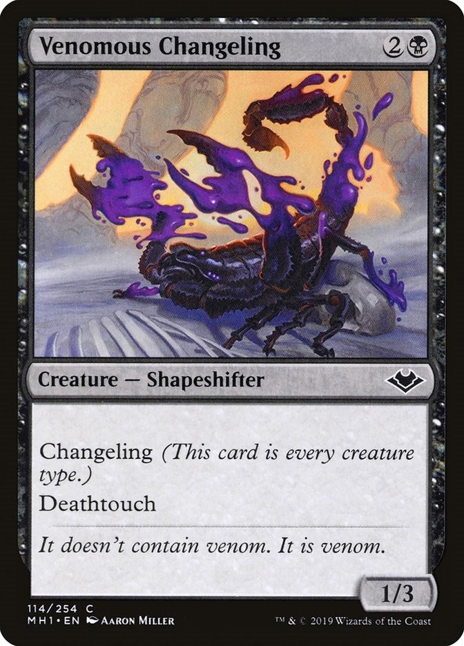 Image for Venomous Changeling (114) (Modern Horizons) - Magic: The Gathering