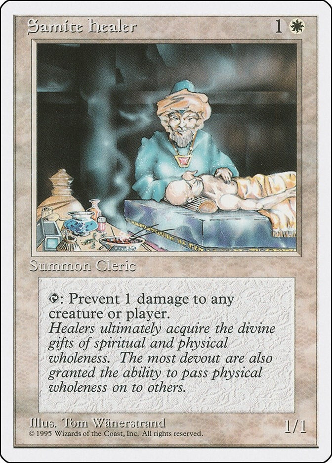 Image for Samite Healer (Fourth Edition) - Magic: The Gathering