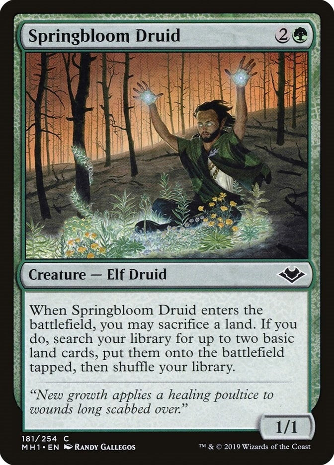 Image for Springbloom Druid (181) (Modern Horizons) - Magic: The Gathering
