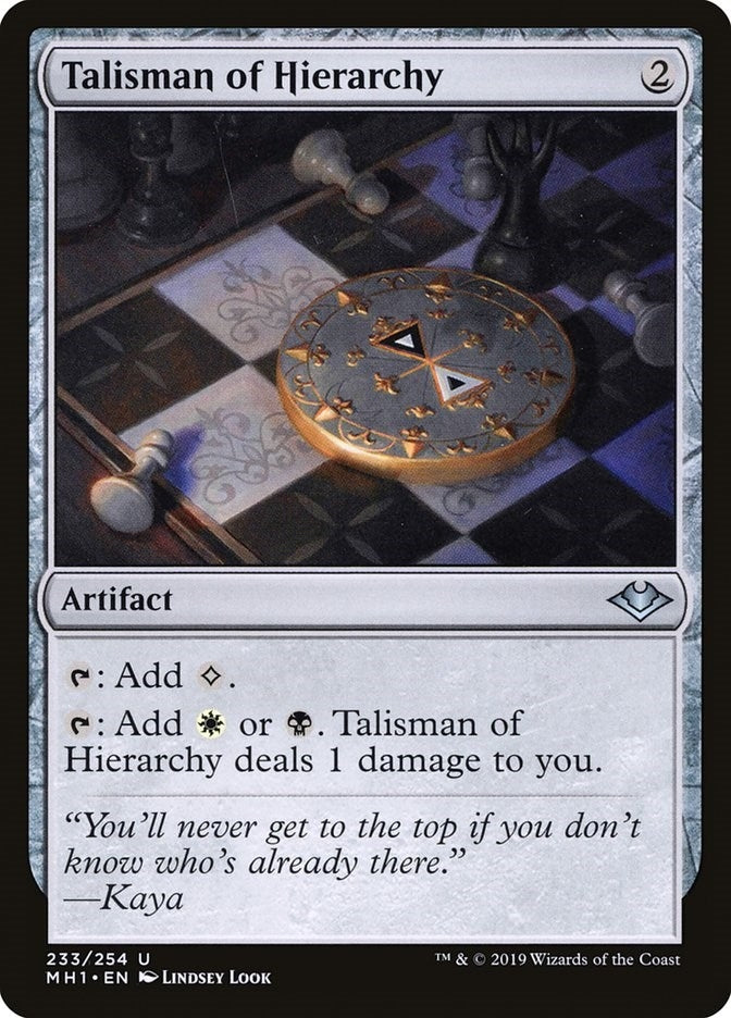 Image for Talisman of Hierarchy (233) (Modern Horizons) - Magic: The Gathering