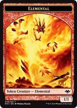 Elemental (008) // Golem Double-Sided Token (8 // 18) (Modern Horizons)