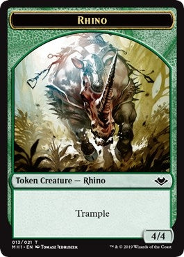 Rhino // Spirit Double-Sided Token (13 // 16) (Modern Horizons)