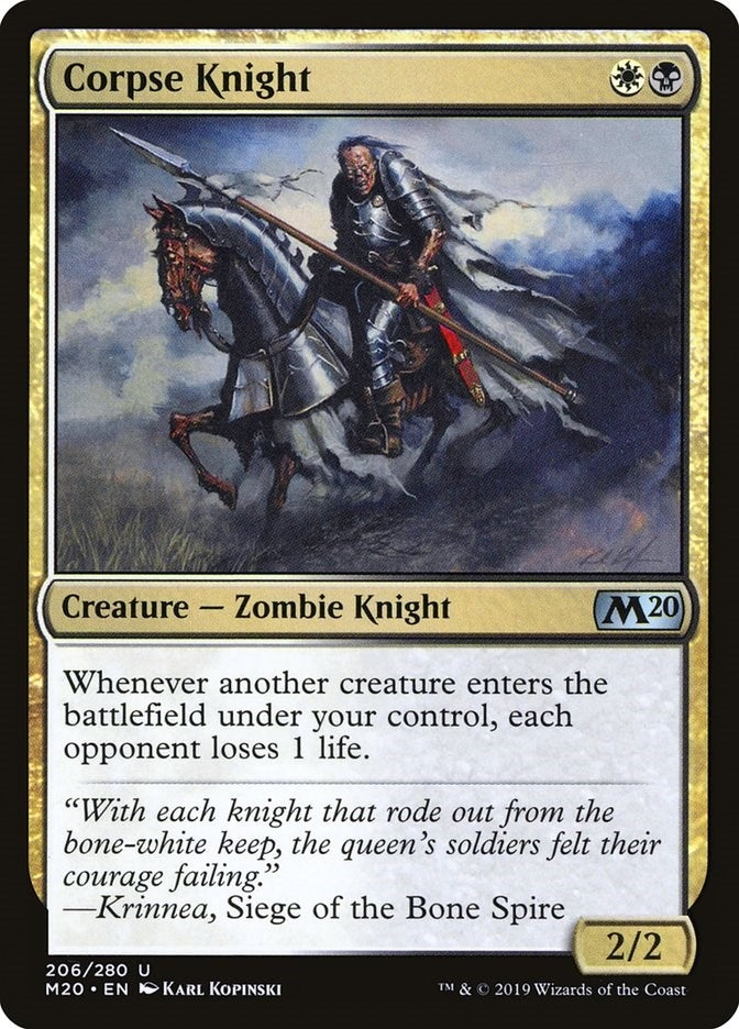Image for Corpse Knight (206) (Core Set 2020) - Magic: The Gathering