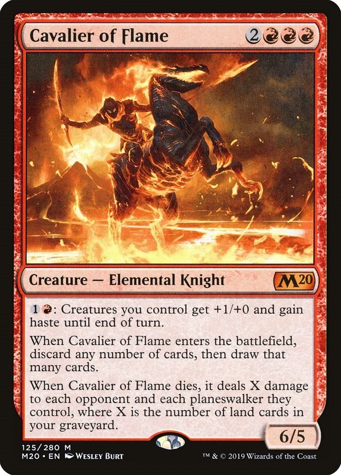 Image for Cavalier of Flame (125) (Core Set 2020) - Magic: The Gathering
