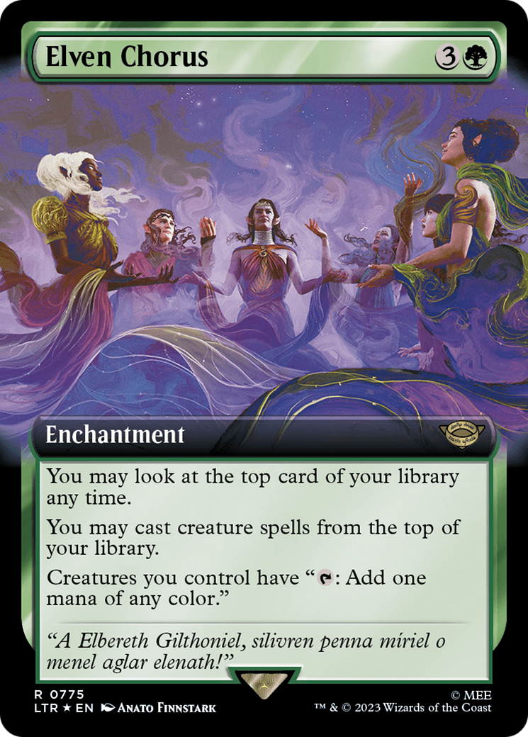 Elven Chorus (Extended Art) (Surge Foil) (775) (LTR)