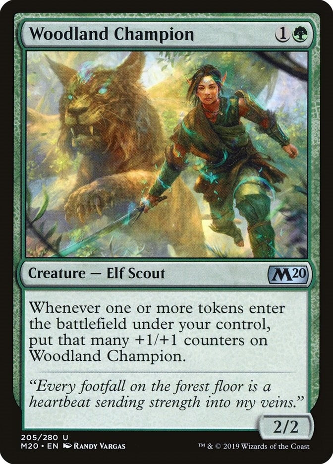 Image for Woodland Champion (205) (Core Set 2020) - Magic: The Gathering