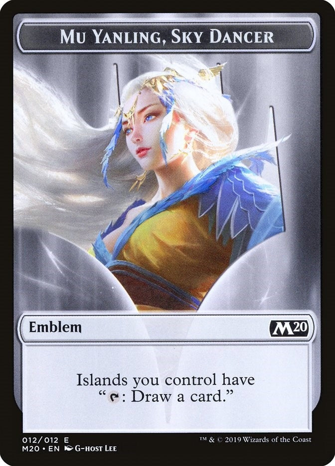 Image for Emblem - Mu Yanling, Sky Dancer (12) (Core Set 2020) - Magic: The Gathering