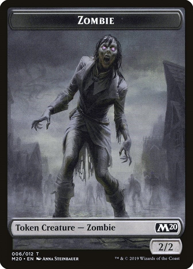 Zombie Token (6) (Core Set 2020)