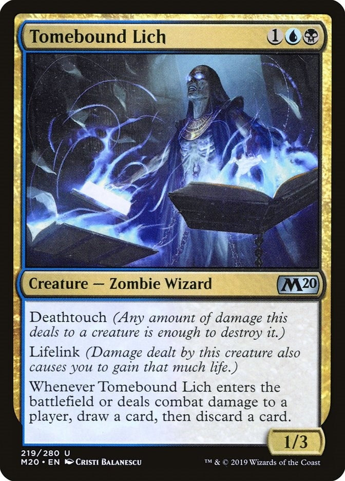 Image for Tomebound Lich (219) (Core Set 2020) - Magic: The Gathering