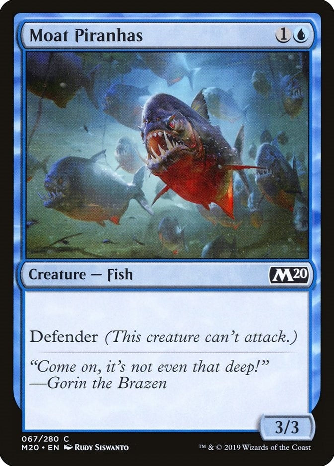 Image for Moat Piranhas (67) (Core Set 2020) - Magic: The Gathering