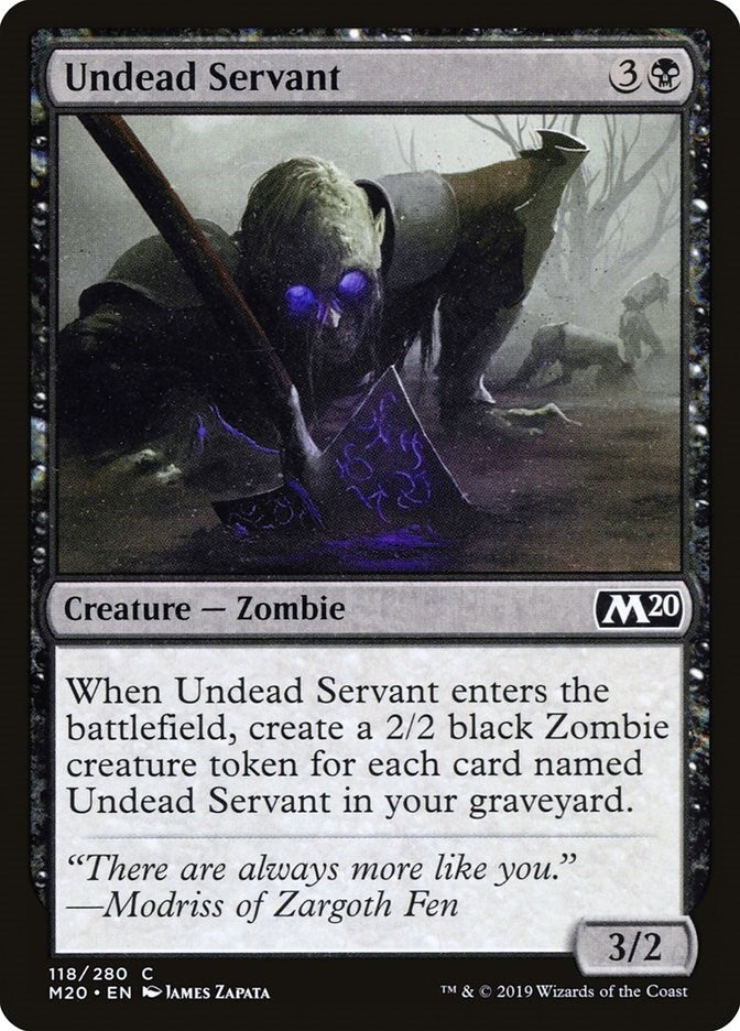 Image for Undead Servant (118) (Core Set 2020) - Magic: The Gathering