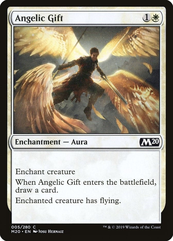 Image for Angelic Gift (5) (Core Set 2020) - Magic: The Gathering