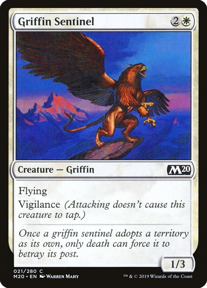 Image for Griffin Sentinel (21) (Core Set 2020) - Magic: The Gathering