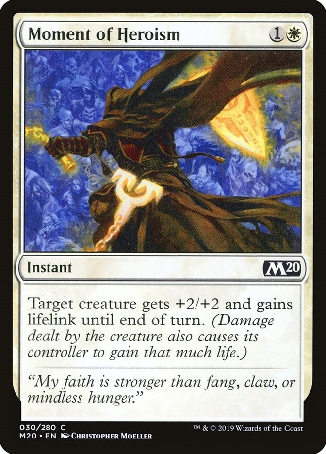 Image for Moment of Heroism (30) (Core Set 2020) - Magic: The Gathering