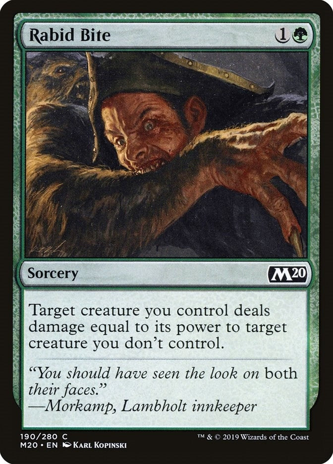 Image for Rabid Bite (190) (Core Set 2020) - Magic: The Gathering