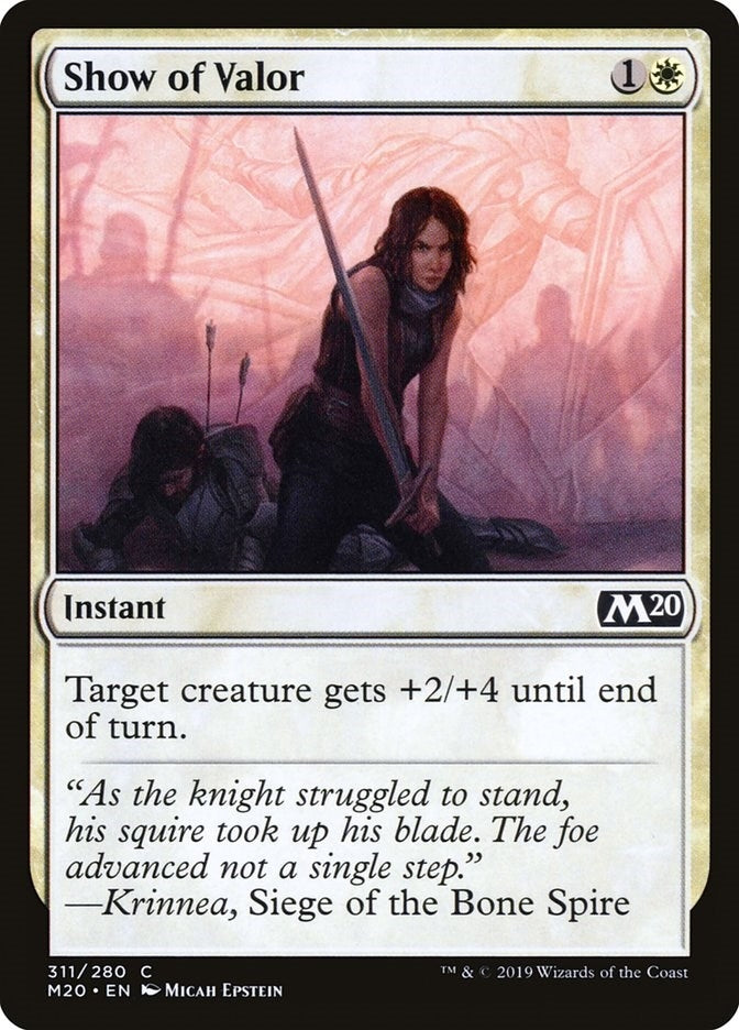 Image for Show of Valor (311) (Core Set 2020) - Magic: The Gathering