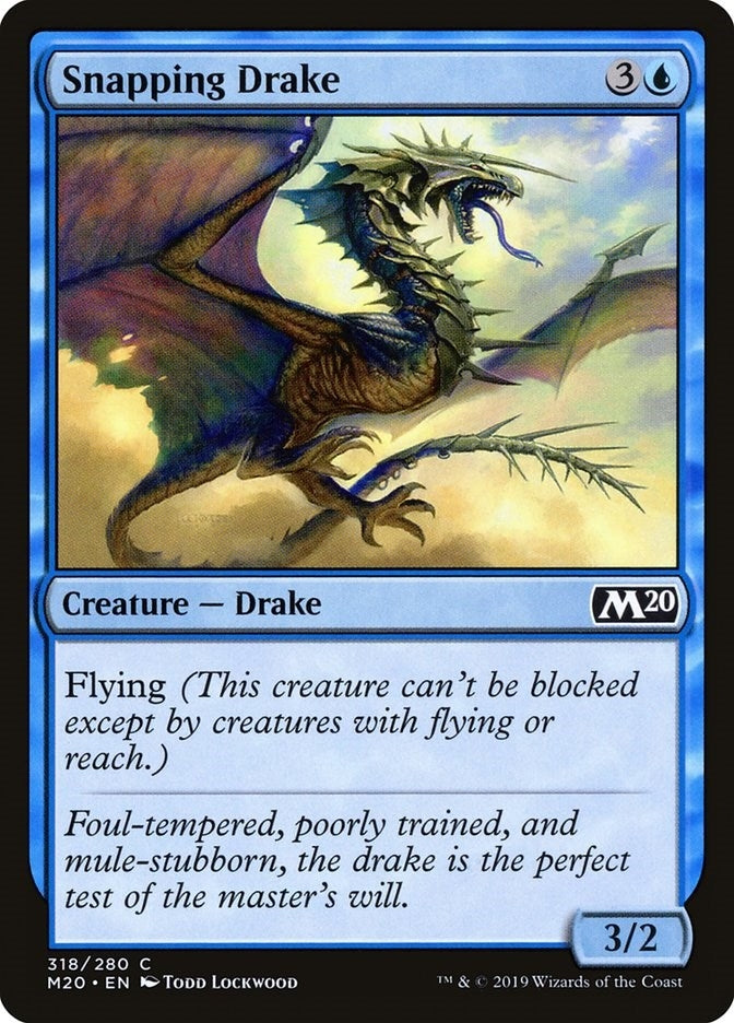 Image for Snapping Drake (318) (Core Set 2020) - Magic: The Gathering