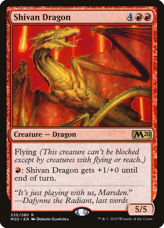 Image for Shivan Dragon (335) (Core Set 2020) - Magic: The Gathering