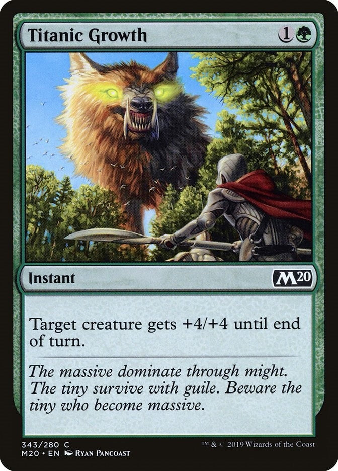 Image for Titanic Growth (343) (Core Set 2020) - Magic: The Gathering