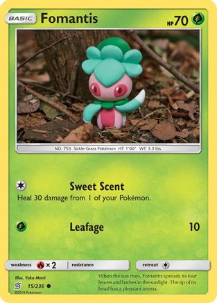 Fomantis 015/236  - Reverse Holofoil SM  Unified Minds - Common