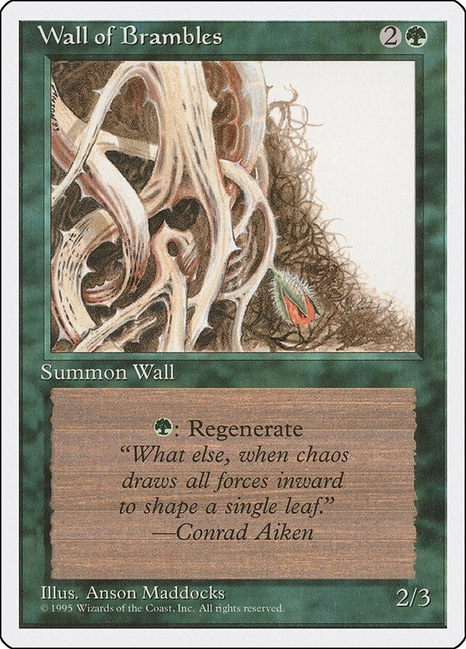 Image for Wall of Brambles (Fourth Edition) - Magic: The Gathering