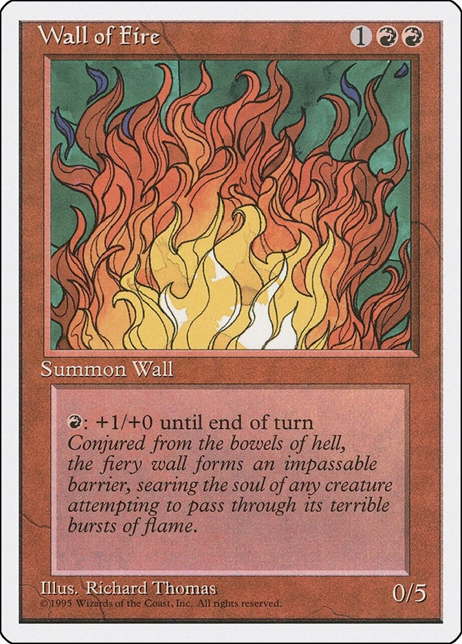 Image for Wall of Fire (Fourth Edition) - Magic: The Gathering