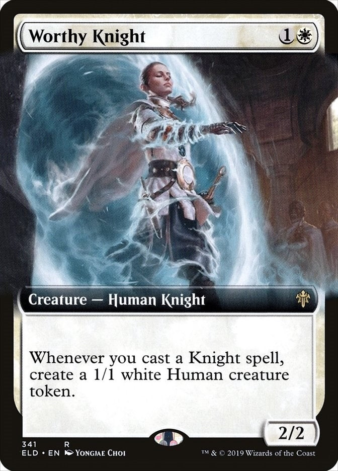 Image for Worthy Knight (Extended Art) (341) (ELD) - Magic: The Gathering