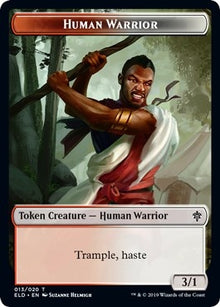 Image for Human Warrior Token (13) (ELD) - Magic: The Gathering