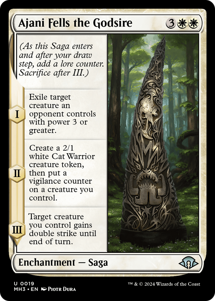 Ajani Fells the Godsire (19) (MH3)