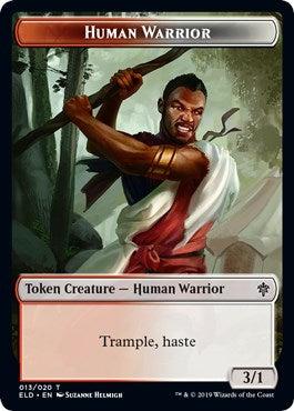 Image for Human Warrior // Food (018) Double-Sided Token (13 // 18) (ELD) - Magic: The Gathering