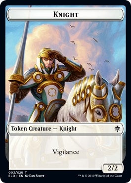 Image for Knight // Food (017) Double-Sided Token (3 // 17) (ELD) - Magic: The Gathering