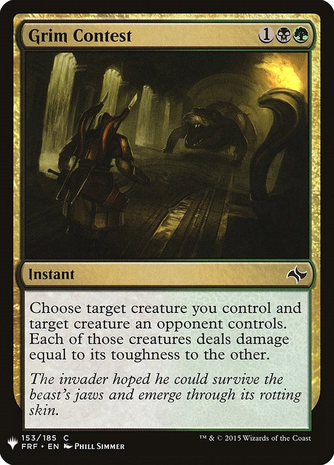 Image for Grim Contest (153) (The List Reprints) (LIST) - Magic: The Gathering