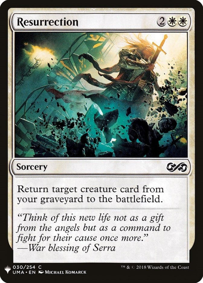 Image for Resurrection (30) (The List Reprints) (LIST) - Magic: The Gathering