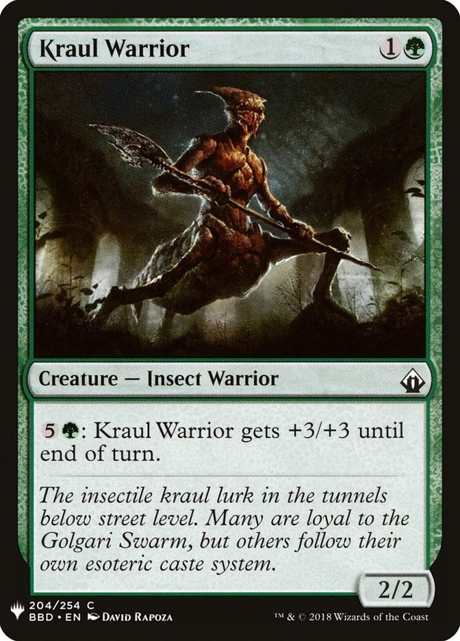 Kraul Warrior (204) (The List Reprints) (LIST)