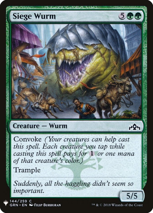 Image for Siege Wurm (144) (The List Reprints) - Magic: The Gathering