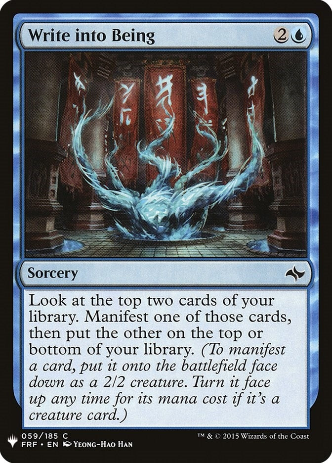 Image for Write into Being (59) (The List Reprints) (LIST) - Magic: The Gathering
