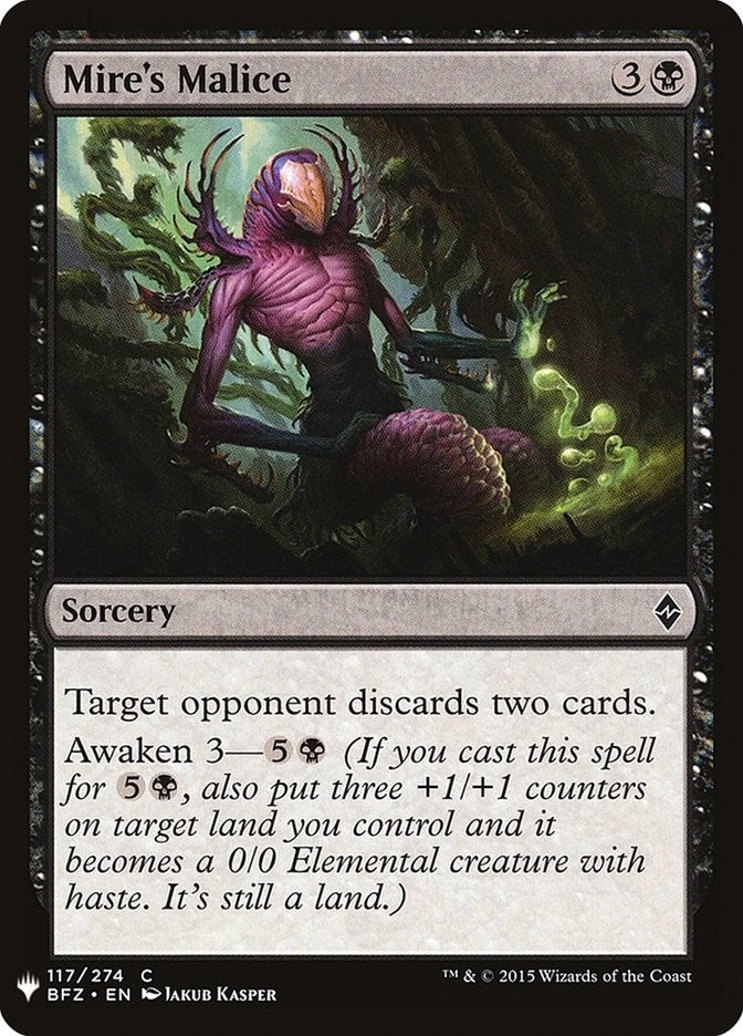 Image for Mire's Malice (117) (The List Reprints) - Magic: The Gathering