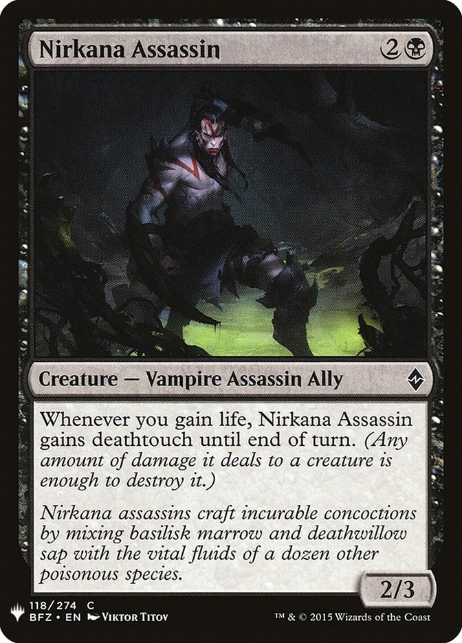 Image for Nirkana Assassin (118) (The List Reprints) - Magic: The Gathering